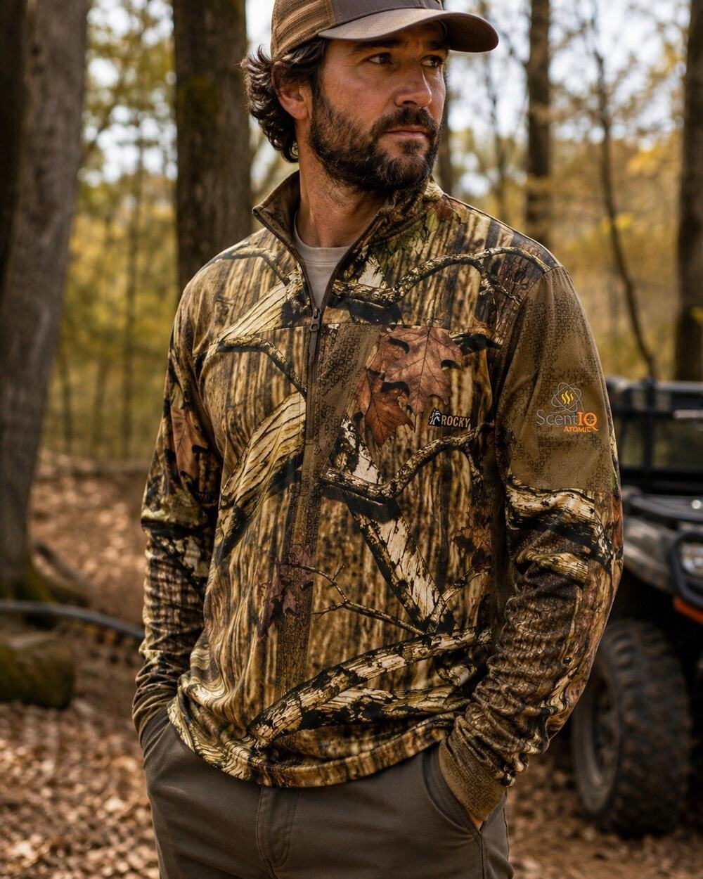 Rocky Silenthunter XL ScentIQ Atomic 1/4 Zip Shirt Mossy Oak Break-Up Infinity